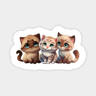 Three Cute Kittens Magnet