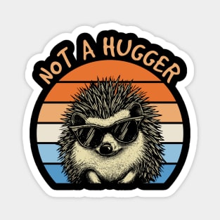 Quill Quest Not A Hugger Hedgehog Tee for Nature Aficionados Magnet