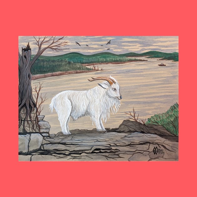 The legend of Crisco the Table Rock Lake goat by Matt Starr Fine Art