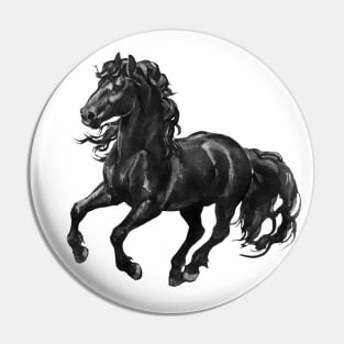 Friesian horse II Pin