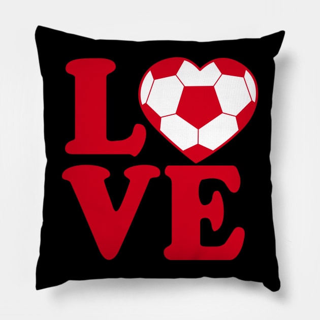 I Love Soccer Pillow by phughes1980