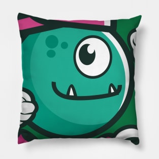 fun and cute monster mascot Pillow