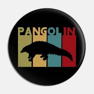 Vintage Pangolin Natur Asien Bild Sonnenuntergang Look Pin