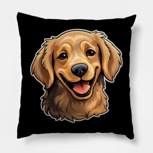 Cute Golden Retriever Dogs - Funny Golden Retriever Dog Pillow