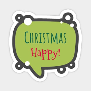 Happy Christmas Greeting Season Magnet