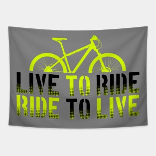Green Mountain Bike, Live to ride, Ride to live Tapestry