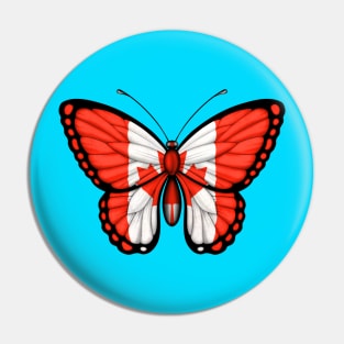 Canadian Flag Butterfly Pin