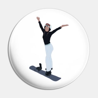 snowboard girl Pin