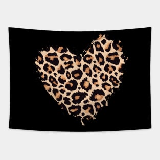 Heart shape leopard pattern valentines day gift idea Tapestry