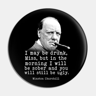 Winston Churchill Funny Joke | WW2 Quote Pin