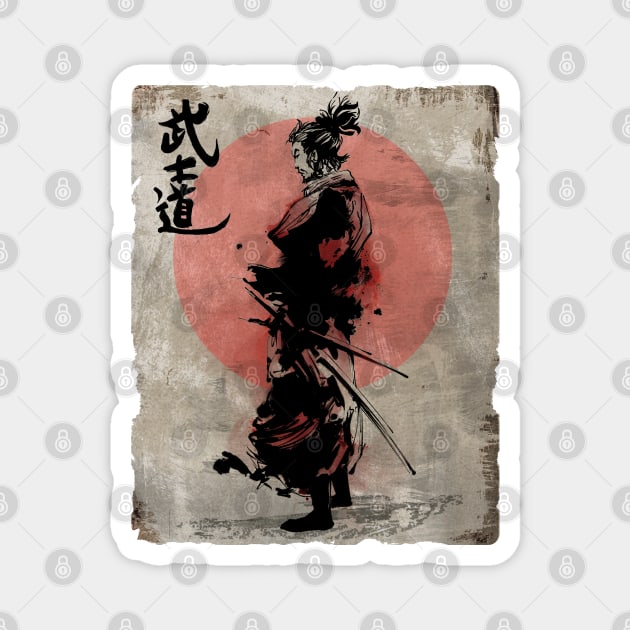 Samurai Warrior Bushido Magnet by Dojaja