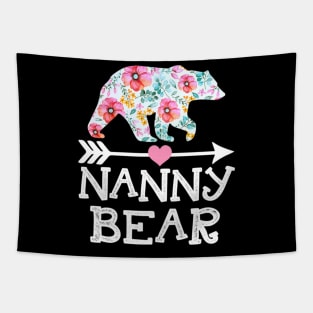 Nanny Bear Floral Happy Mothers Day Tapestry