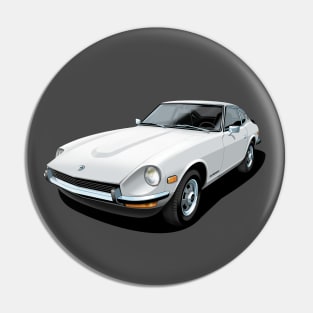 Datsun 240Z in white Pin