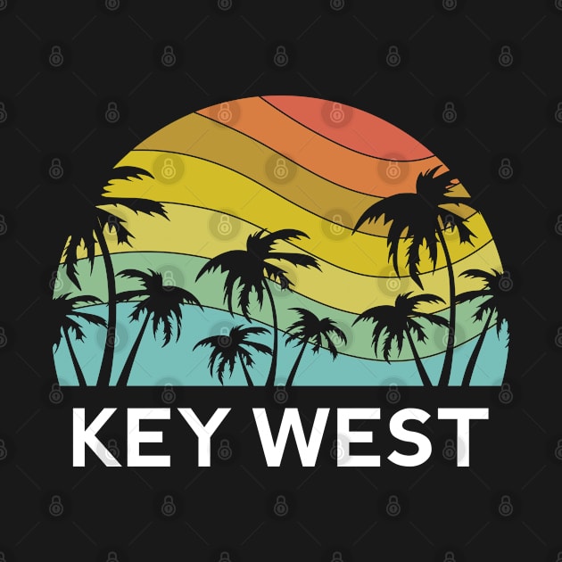 Key West Florida Beach Retro State Summer Keys Vintage Miami by Shirtsurf