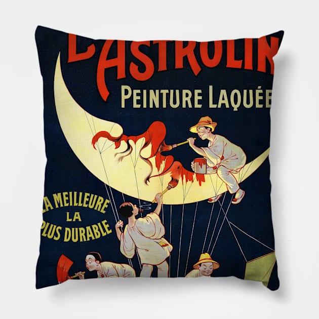 L'Astrolin France Vintage Poster 1900 Pillow by vintagetreasure