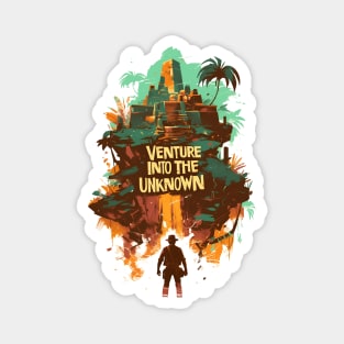 Venture Into the Unknown - Ancient Temple - Indy Magnet