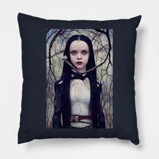 Wednesday Addams Anime Portrait Pillow