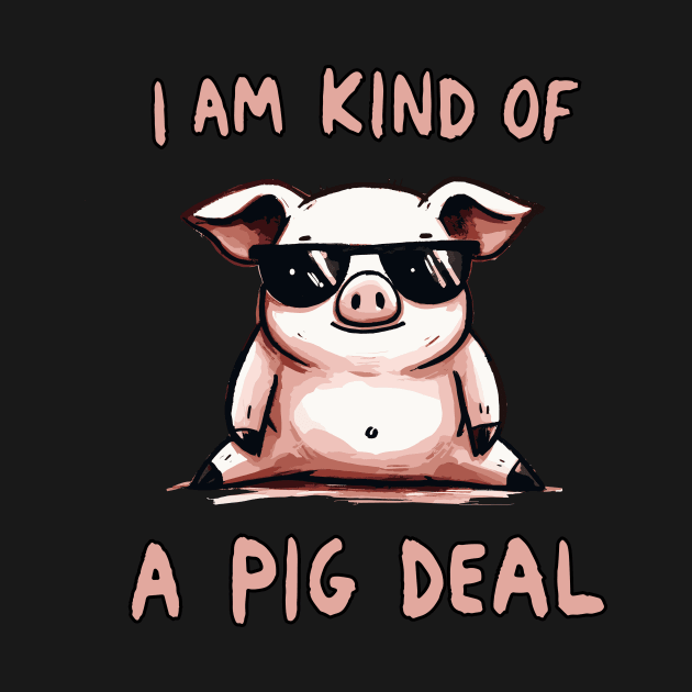 I am kind of a Pig deal Piggie (Back Print) by DoodleDashDesigns