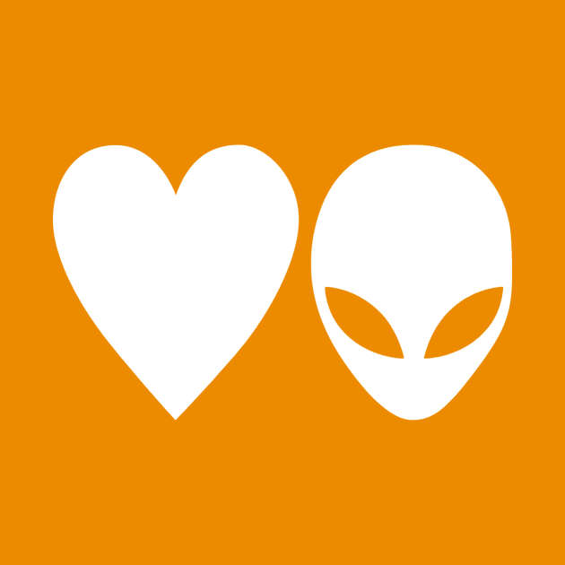 Love Aliens (White) by My Geeky Tees - T-Shirt Designs