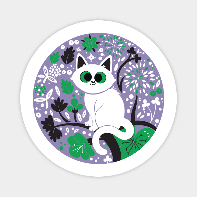 Genderqueer Pride Cat Magnet by Twkirky