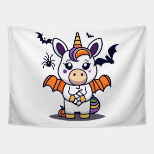 The Bat Unicorn Halloween Cute unicorn Tapestry