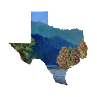 Texas Trees on Water Silhouette T-Shirt