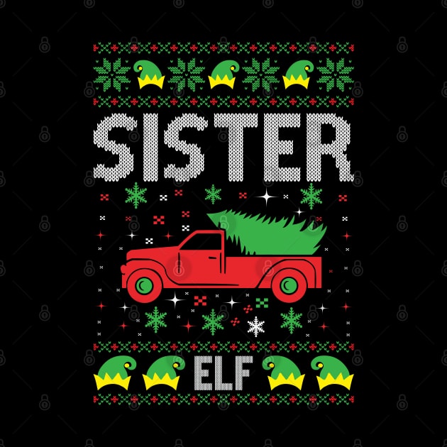 The Sister Elf ugly christmas sweater by MZeeDesigns