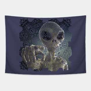 Alien mandala Tapestry