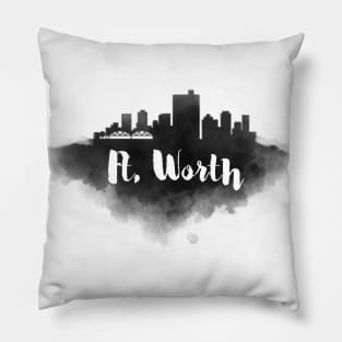 Ft. Worth watercolor Pillow