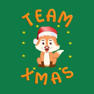 Team Xmas Santa Baby Fox T-Shirt