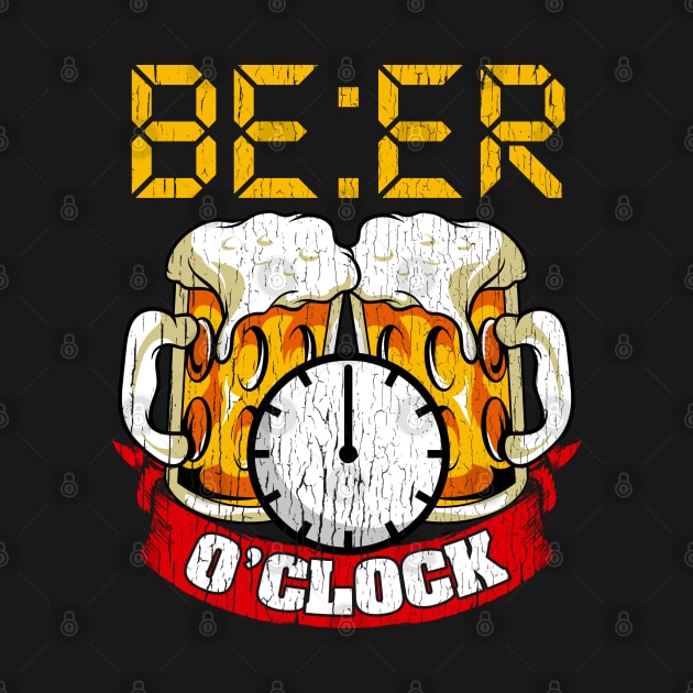 Beer O'Clock Drinking Humor Funny Quotes Sayings Gift by E