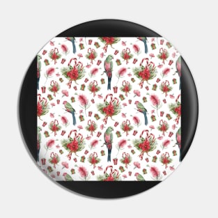 Australian Native Birds and Flowers - A Christmas Print Pin