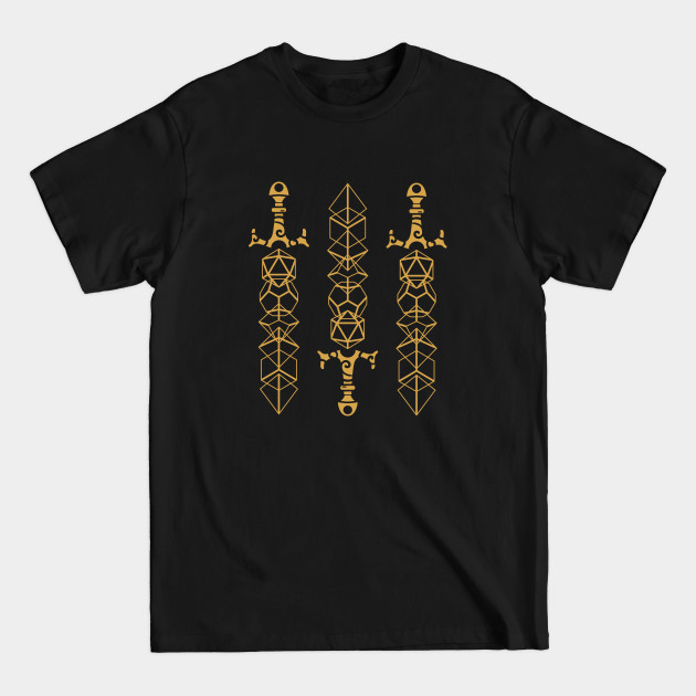 Disover Polyhedral Dice Set Sword TRPG Tabletop RPG Gaming Addict - Critical Role - T-Shirt