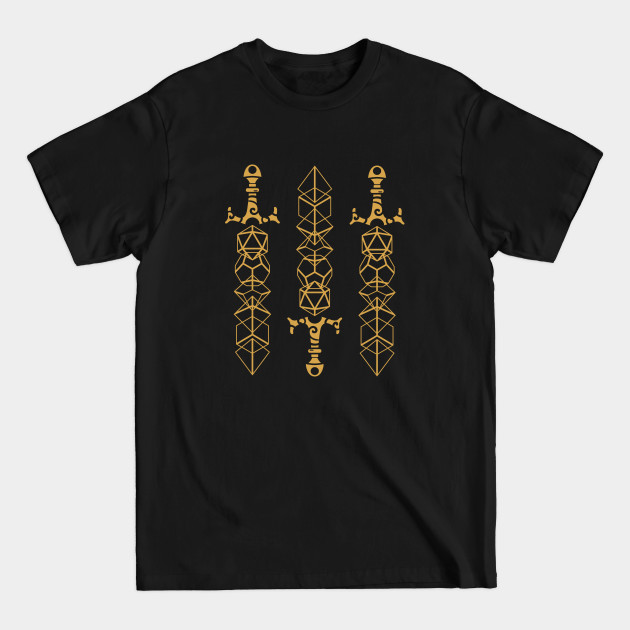 Discover Polyhedral Dice Set Sword TRPG Tabletop RPG Gaming Addict - Critical Role - T-Shirt