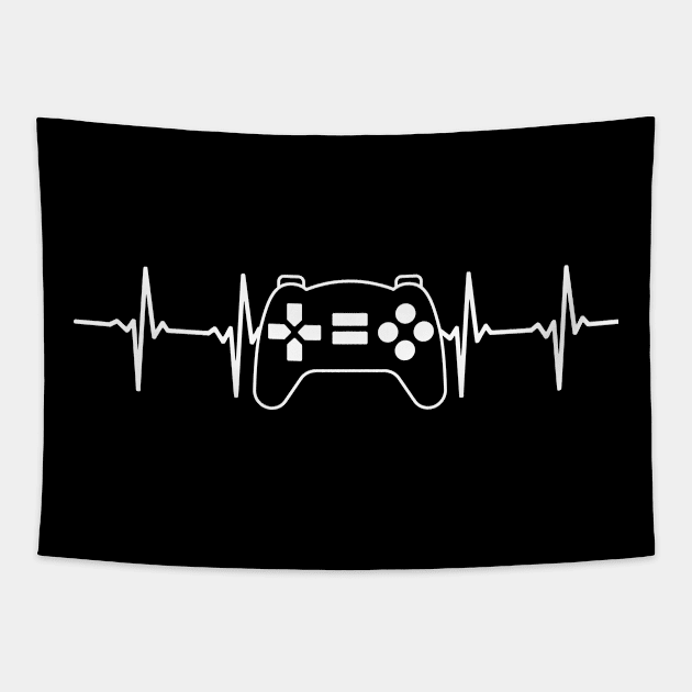 Gamer Heartbeat Tapestry by Teewiii