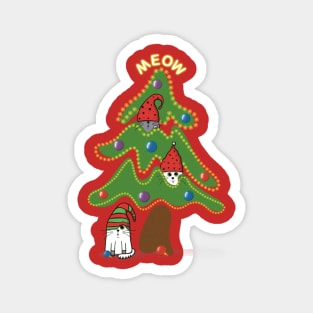 Meow - Christmas Tree Magnet