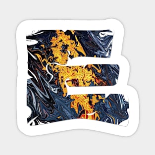 E - FONT - FIRE BLUE Magnet