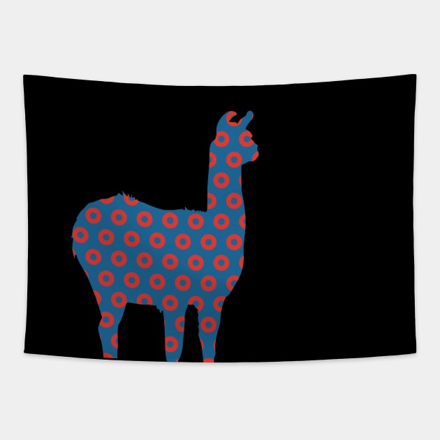 Phish Llama Donuts Tapestry by NeddyBetty