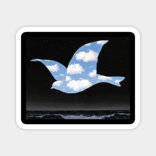 Rene Magritte Bird on Cloud Magnet