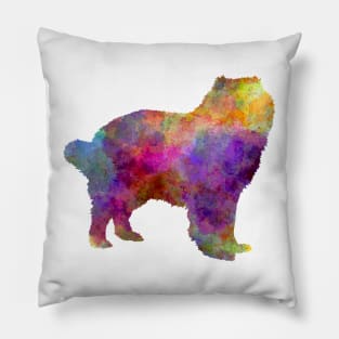 Caucasian Shepherd Dog in watercolor Pillow