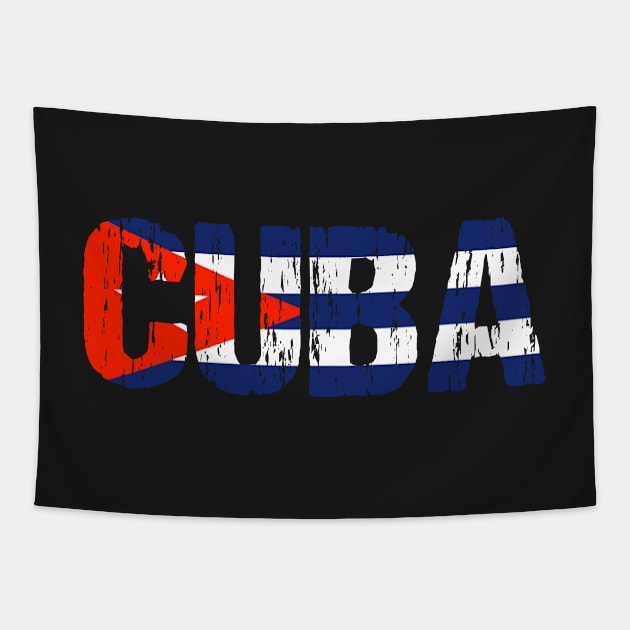 Cuba Flag Cuban Distressed Tapestry by Nirvanibex