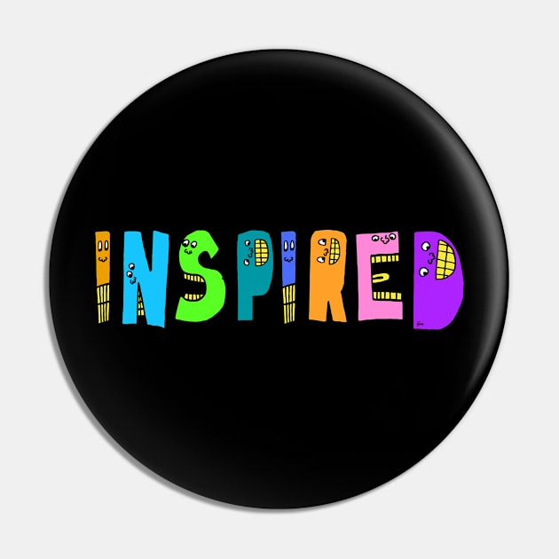 Cute Inspired Motivational Dancing Text Illustrated Letters, Blue, Green, Pink for all inspired people, who enjoy in Creativity and are on the way to change their life. Are you inspired for a Change? To Change yourself and make an Impact. Pin by Olloway