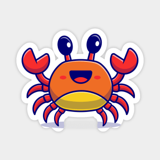 Cute Crab Cartoon Vector Icon Illustration Magnet