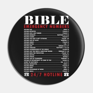 Bible Emergency Numbers Pin