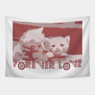 Forever Love - Cute cat Tapestry