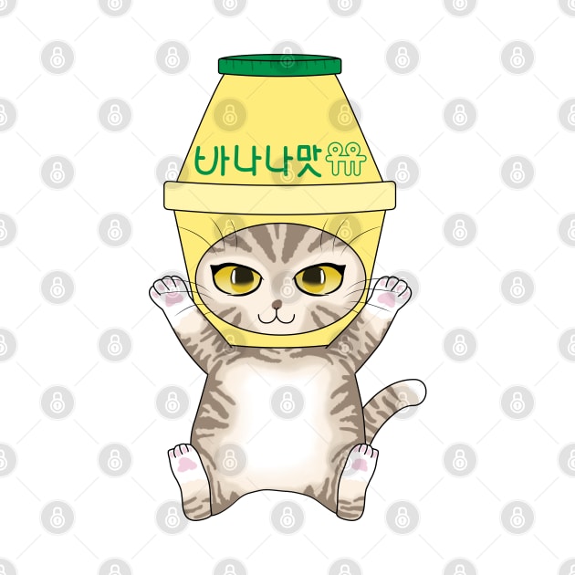 Banana Milk Cat by akwl.design