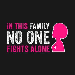 In this family no one fights alone breast cancer T-Shirt