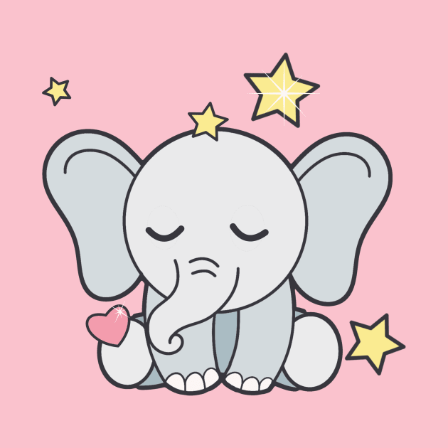 Sweet Dreams Baby Elephant by AlondraHanley