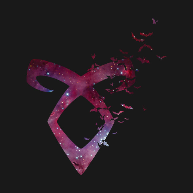 Discover Shadowhunters rune / The mortal instruments - rune bats (red galaxy) - Parabatai - gift idea - Shadowhunters - T-Shirt