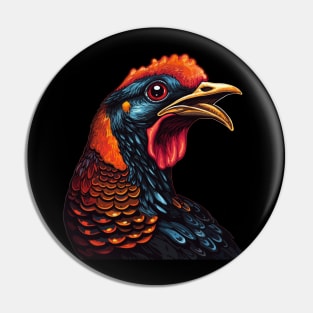 Pheasant  Smiling Pin